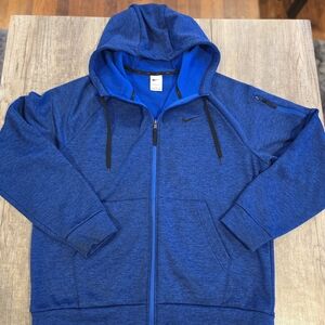 Nike Men's Therma FIT Blue Hoodie Jacket